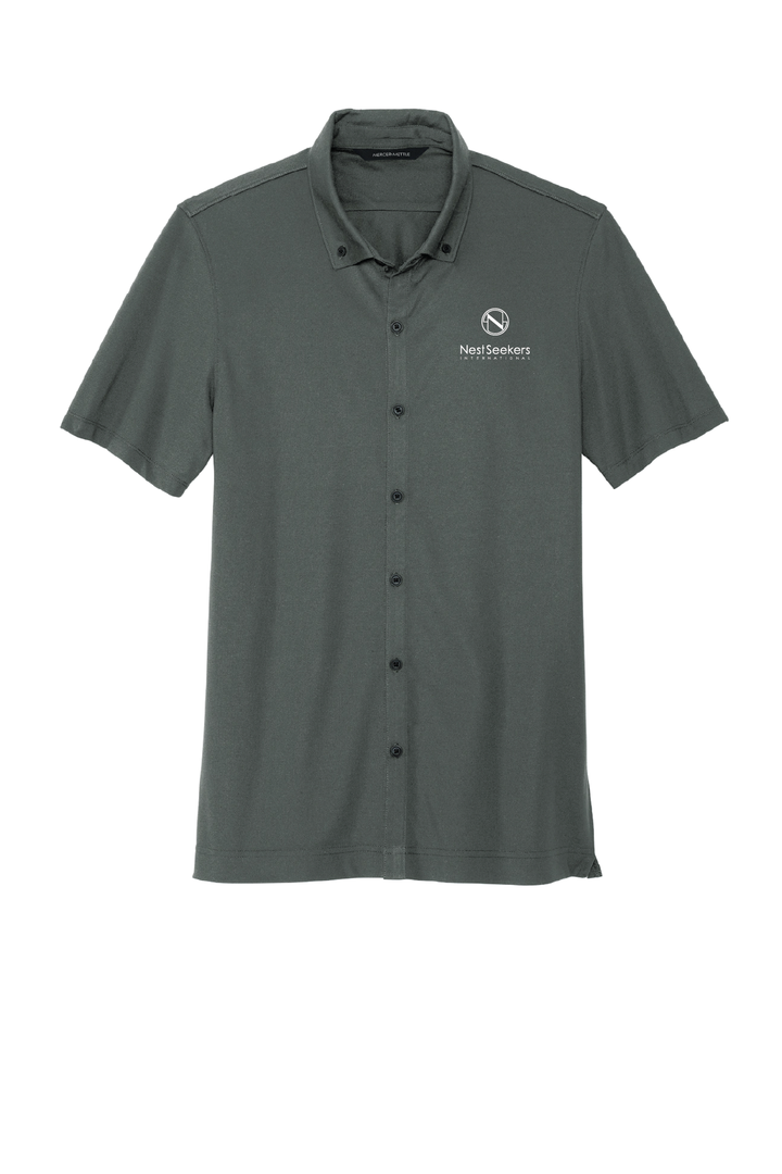 Mercer+Mettle® Stretch Pique Full-Button Polo
