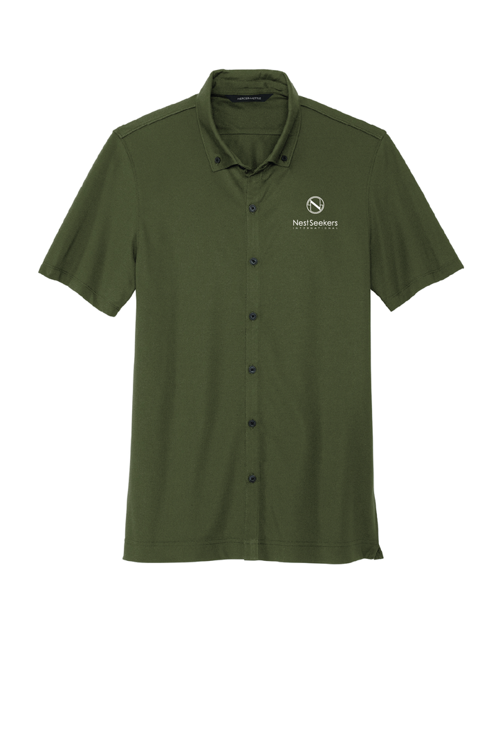 Mercer+Mettle® Stretch Pique Full-Button Polo