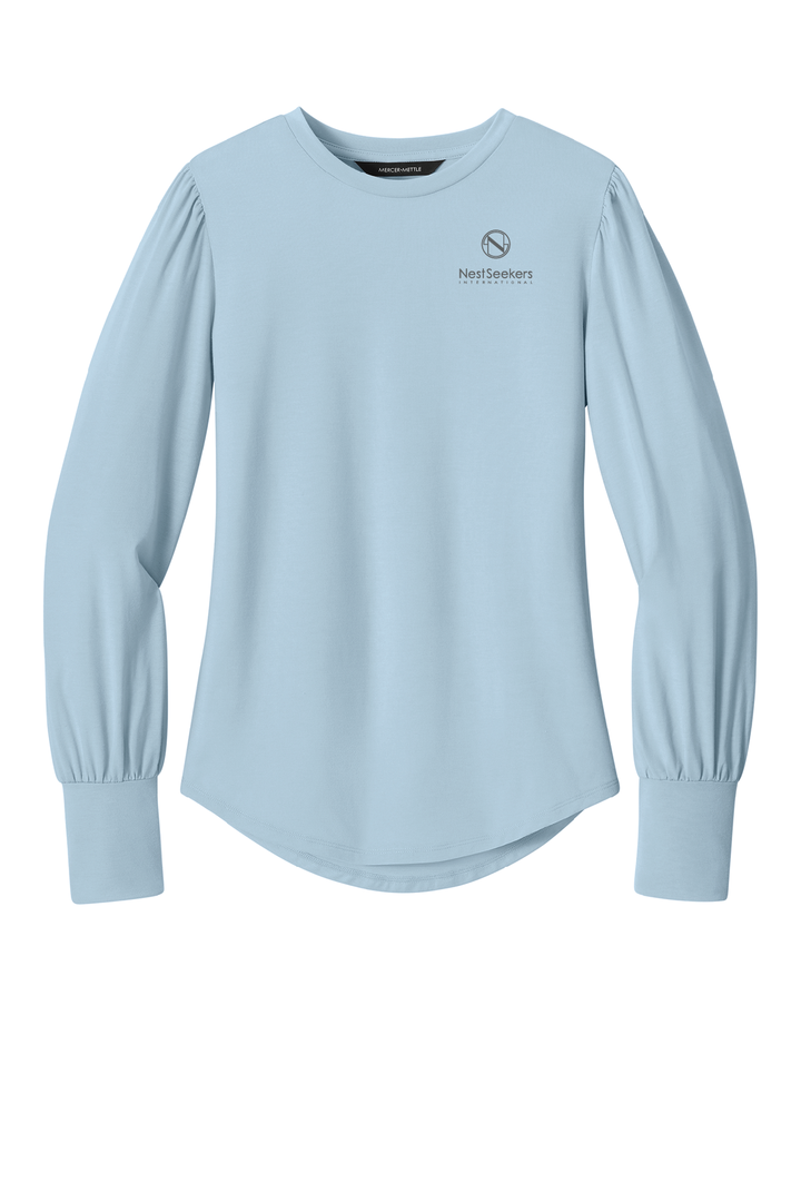 Mercer+Mettle® Women’s Stretch Jersey Long Sleeve Blouson Top