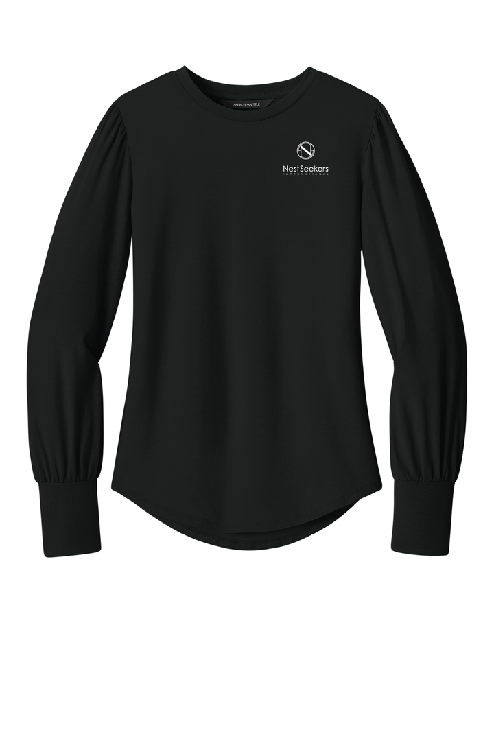 Mercer+Mettle® Women’s Stretch Jersey Long Sleeve Blouson Top