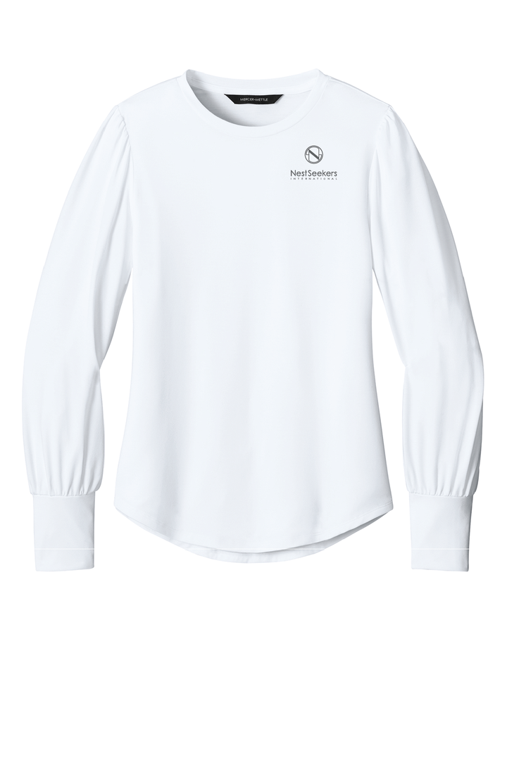 Mercer+Mettle® Women’s Stretch Jersey Long Sleeve Blouson Top