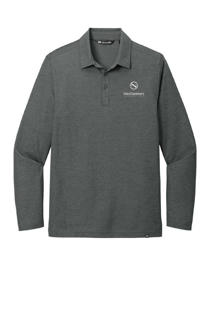 TravisMathew Oceanside Heather Long Sleeve Polo