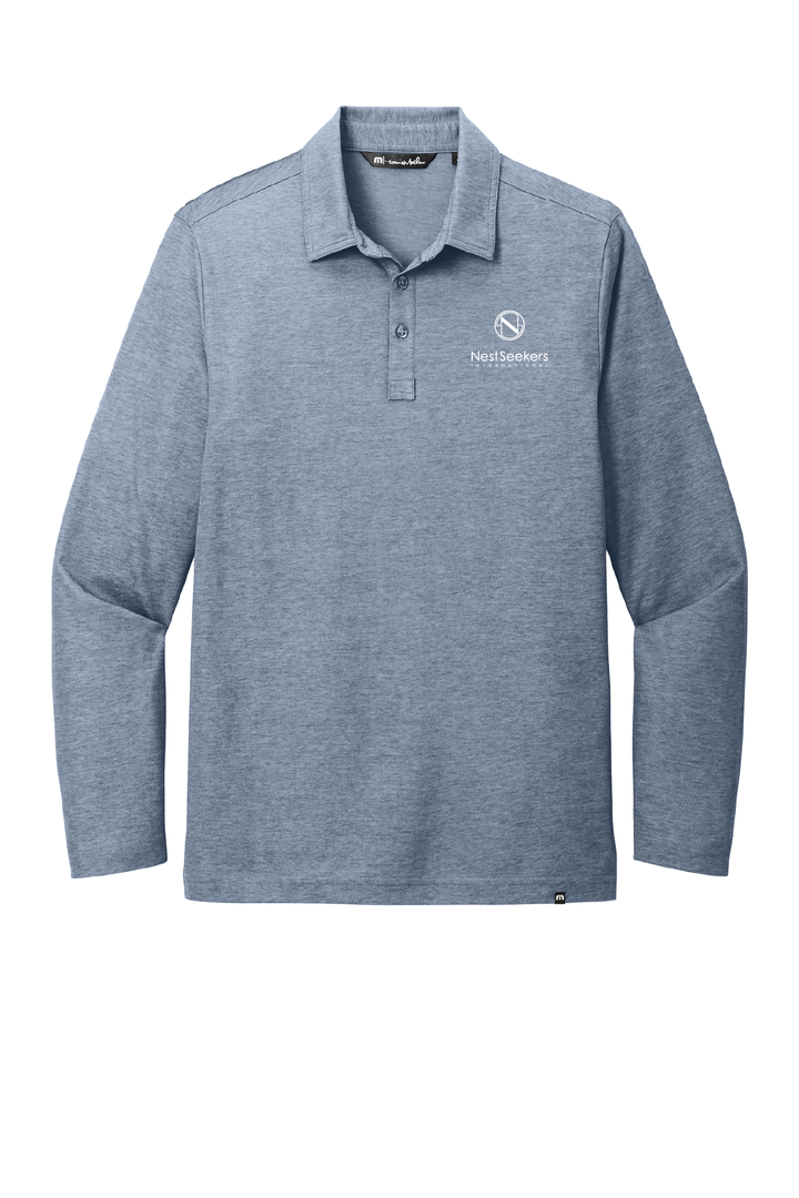 TravisMathew Oceanside Heather Long Sleeve Polo